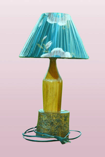 Elegant Handcrafted Wooden Lamp